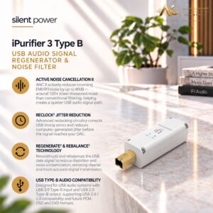 Silent Power iPurifier 3 Type B - Usb Audio Signal Regenerator & Noise Filter