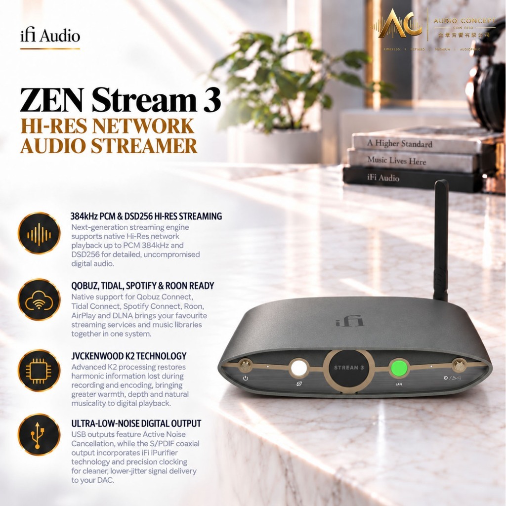 IFI Audio Zen Stream 3 (UK) HI-RES Network Audio Streamer