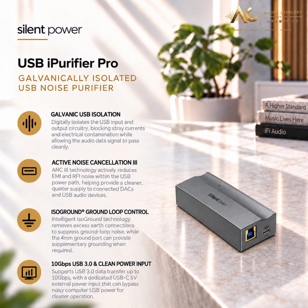 Silent Power Usb iPurifier Pro Galvanically Isolated Usb Noise Purifier