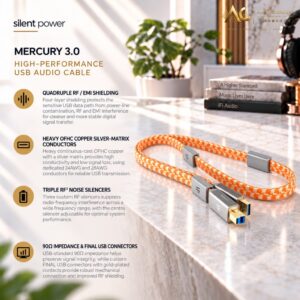 Silent Power Mercury 3.0 High-Performance Usb Audio Cable (0.5/1.0M )
