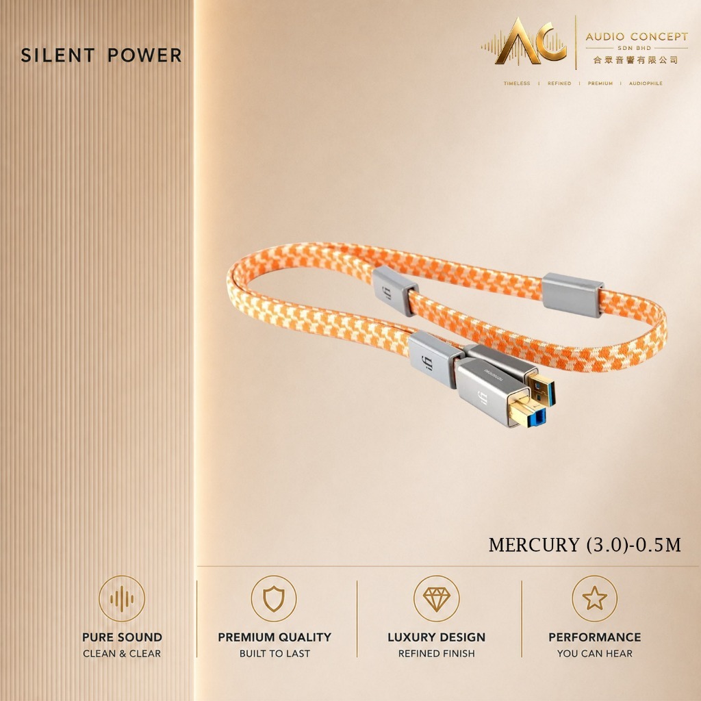 Silent Power Mercury 3.0 High-Performance Usb Audio Cable (0.5/1.0M ) - Image 5