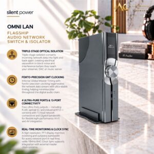 Silent Power Omni Lan US / UK Flagship Audio Network Switch & Isolator