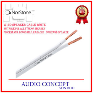 Norstone W150 Speaker Cable White Suitable For All Type Of Speaker (Floorstand, Bookshelf, Karaoke , Surround Speaker)