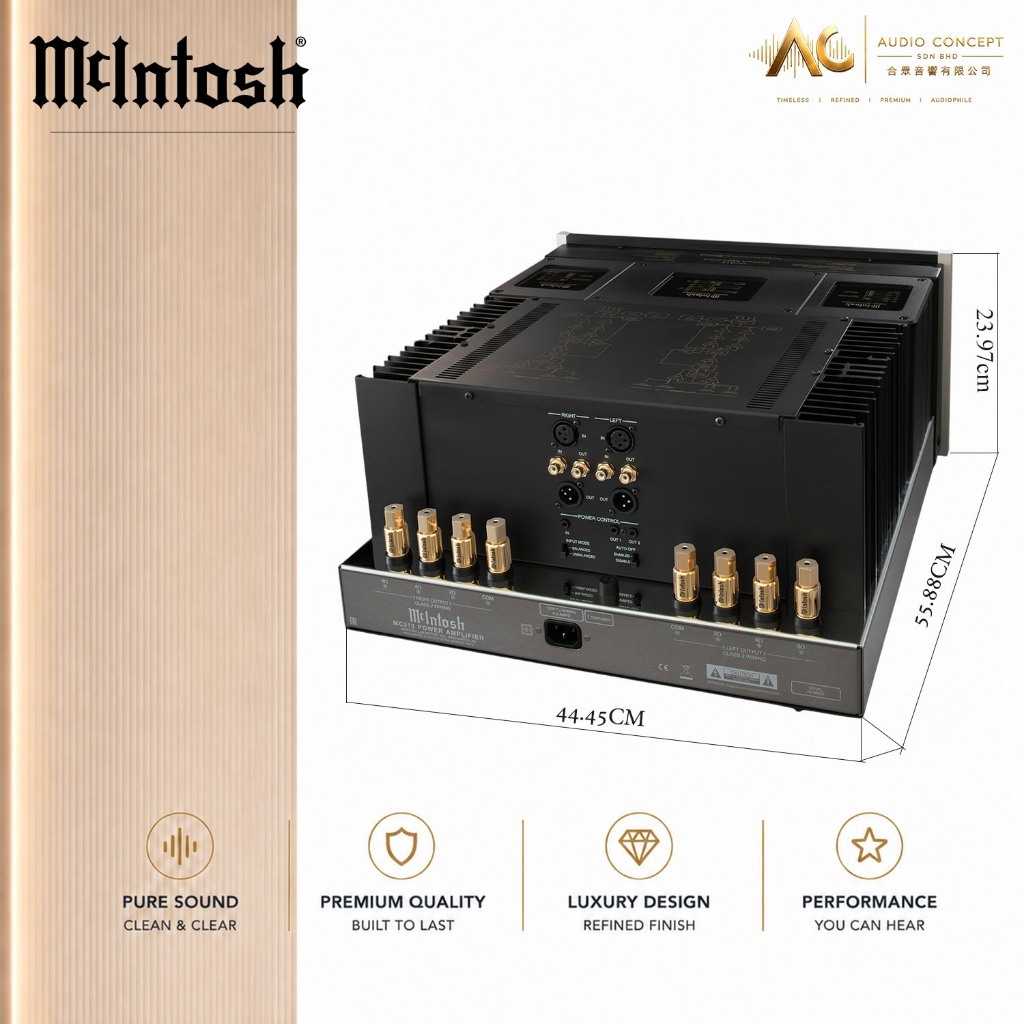 McIntosh MC312 / 2CH Solid State Power Amplifier - Image 7