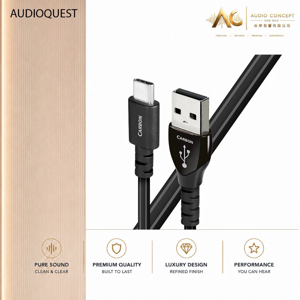 Audioquest Carbon USB C-A (USB 2.0) High-Definition USB Audio Cable - Image 3