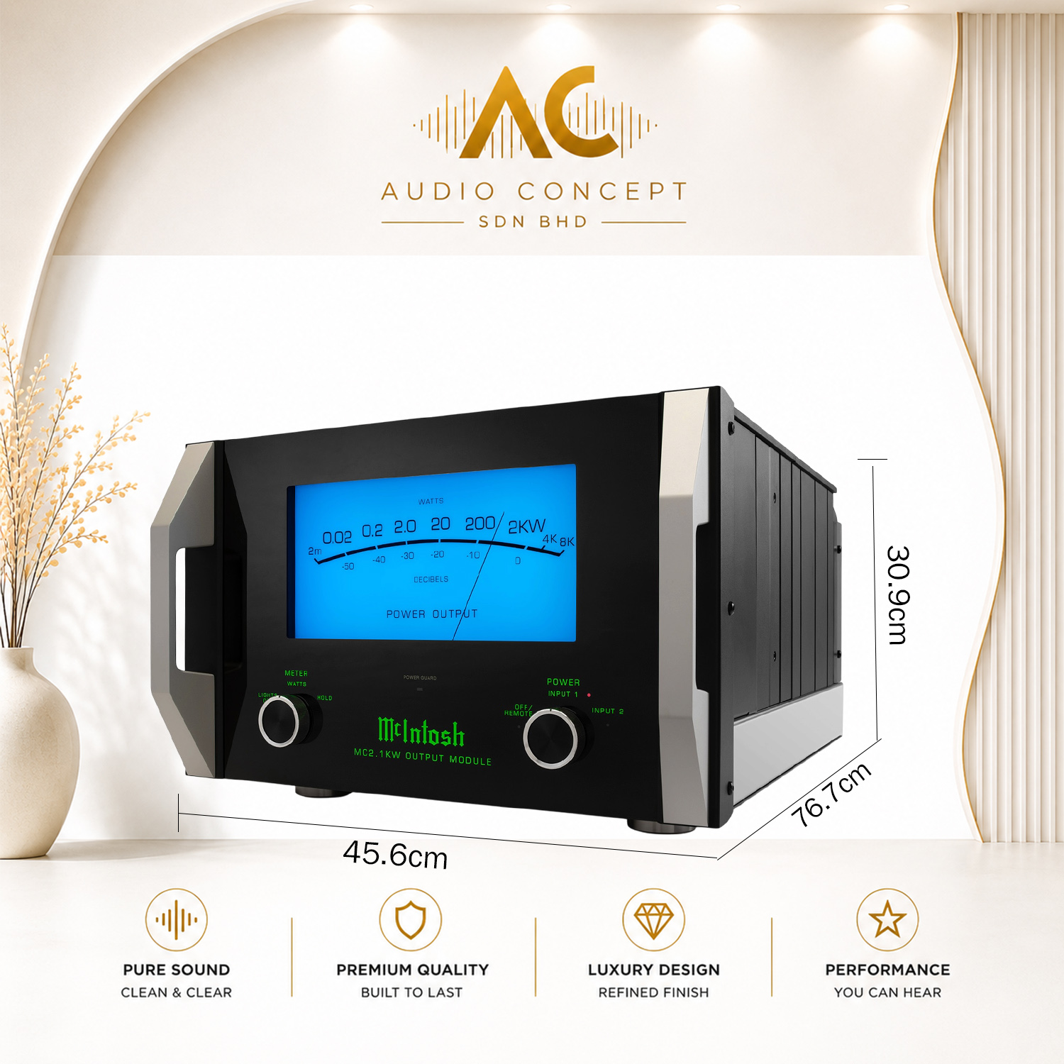McIntosh MC2.1KW Reference Monoblock Power Amplifier - Image 10