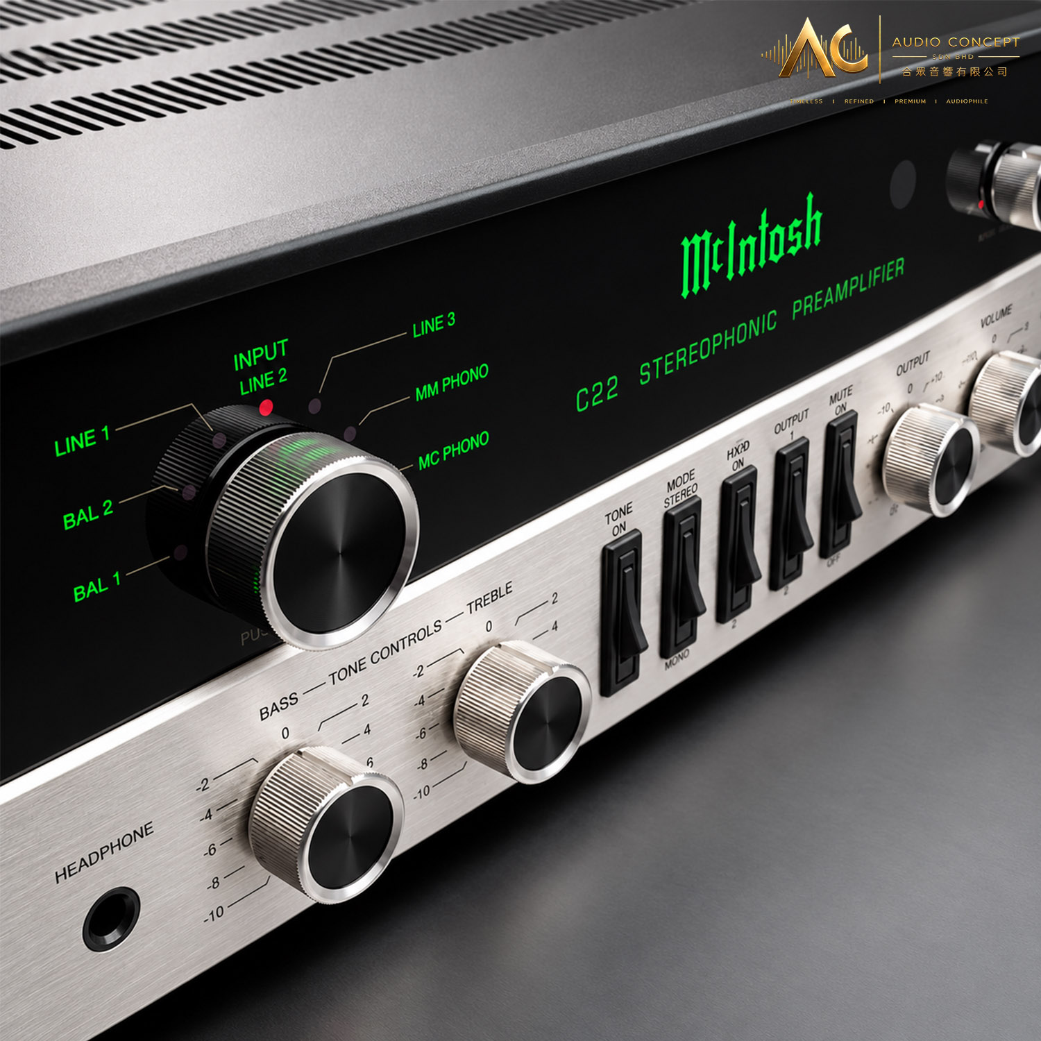 Mcintosh C22 2-Channel Vacuum Tube Preamplifier - Image 8