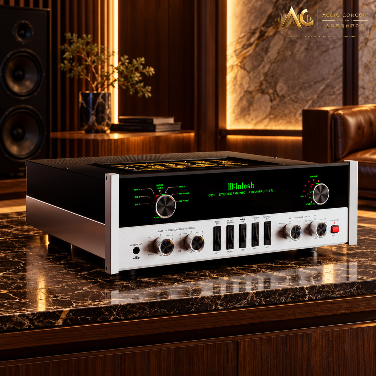 Mcintosh C22 2-Channel Vacuum Tube Preamplifier - Image 5