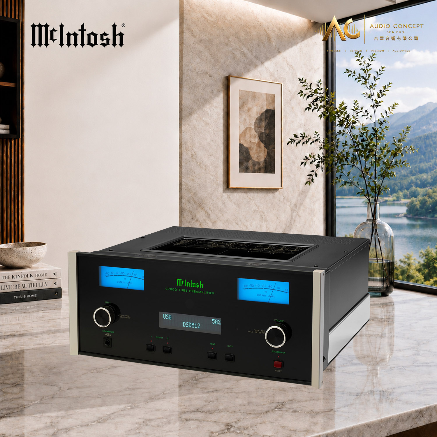 Mcintosh C2800 2-Channel Vacuum Tube Preamplifier - Image 5