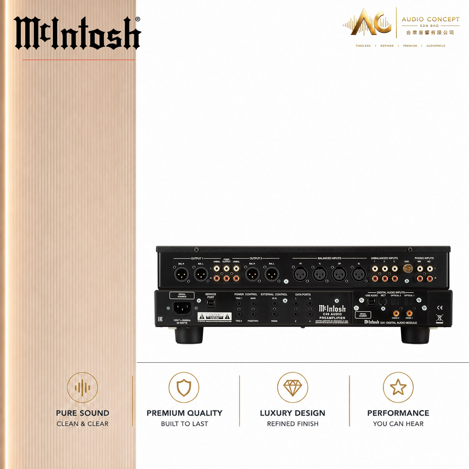 Mcintosh C49 2-Channel Solid State Preamplifier - Image 6