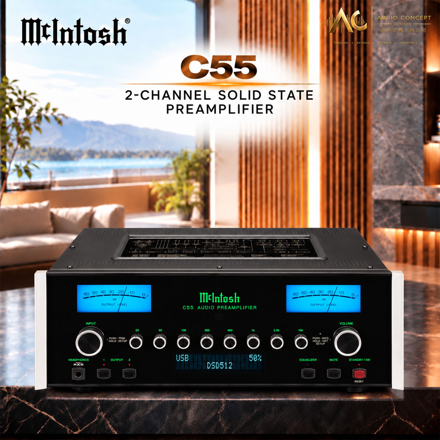 Mcintosh C55 2-Channel Solid State Preamplifier