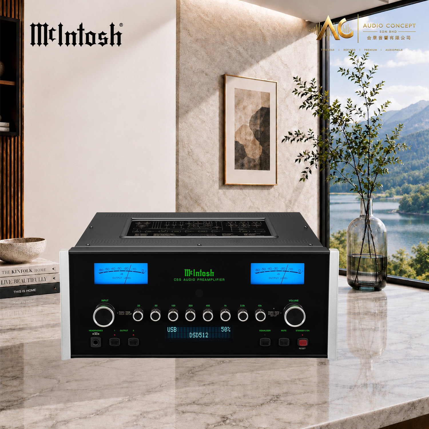 Mcintosh C55 2-Channel Solid State Preamplifier - Image 5