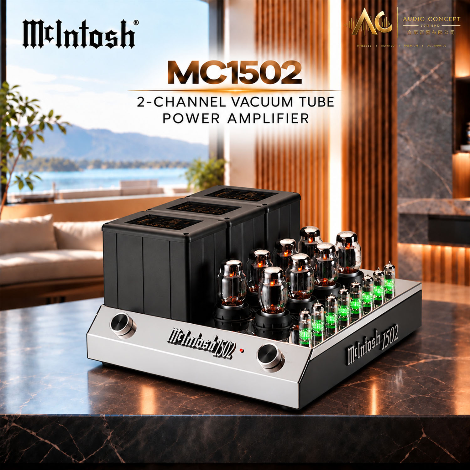 McIntosh MC1502 / 2CH Vacuum Tube Power Amplifier