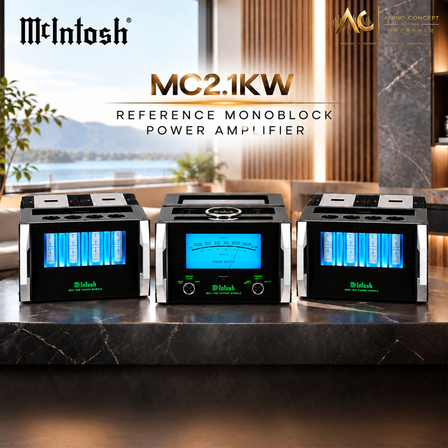 McIntosh MC2.1KW Reference Monoblock Power Amplifier - Image 2
