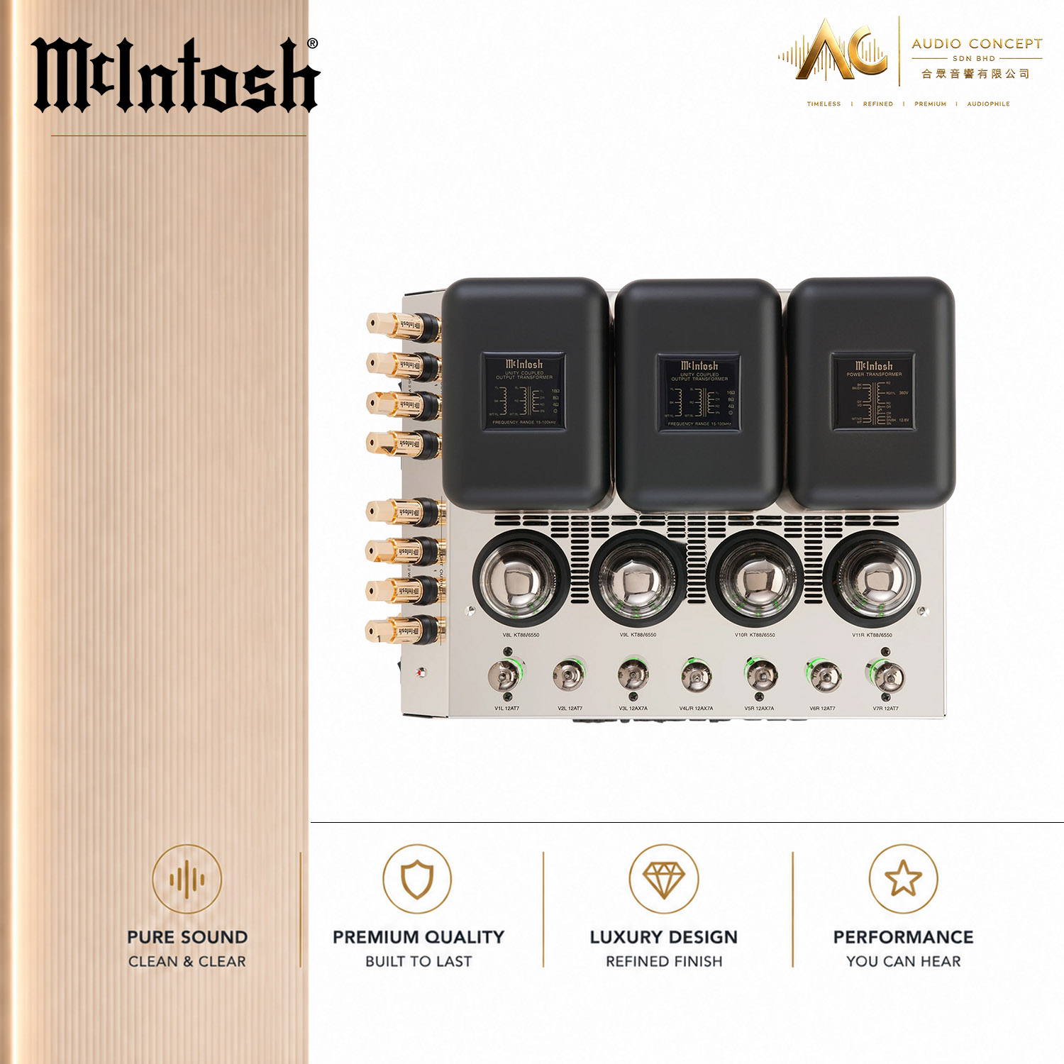 McIntosh MC275 / 2CH Vacuum Tube Power Amplifier - Image 7