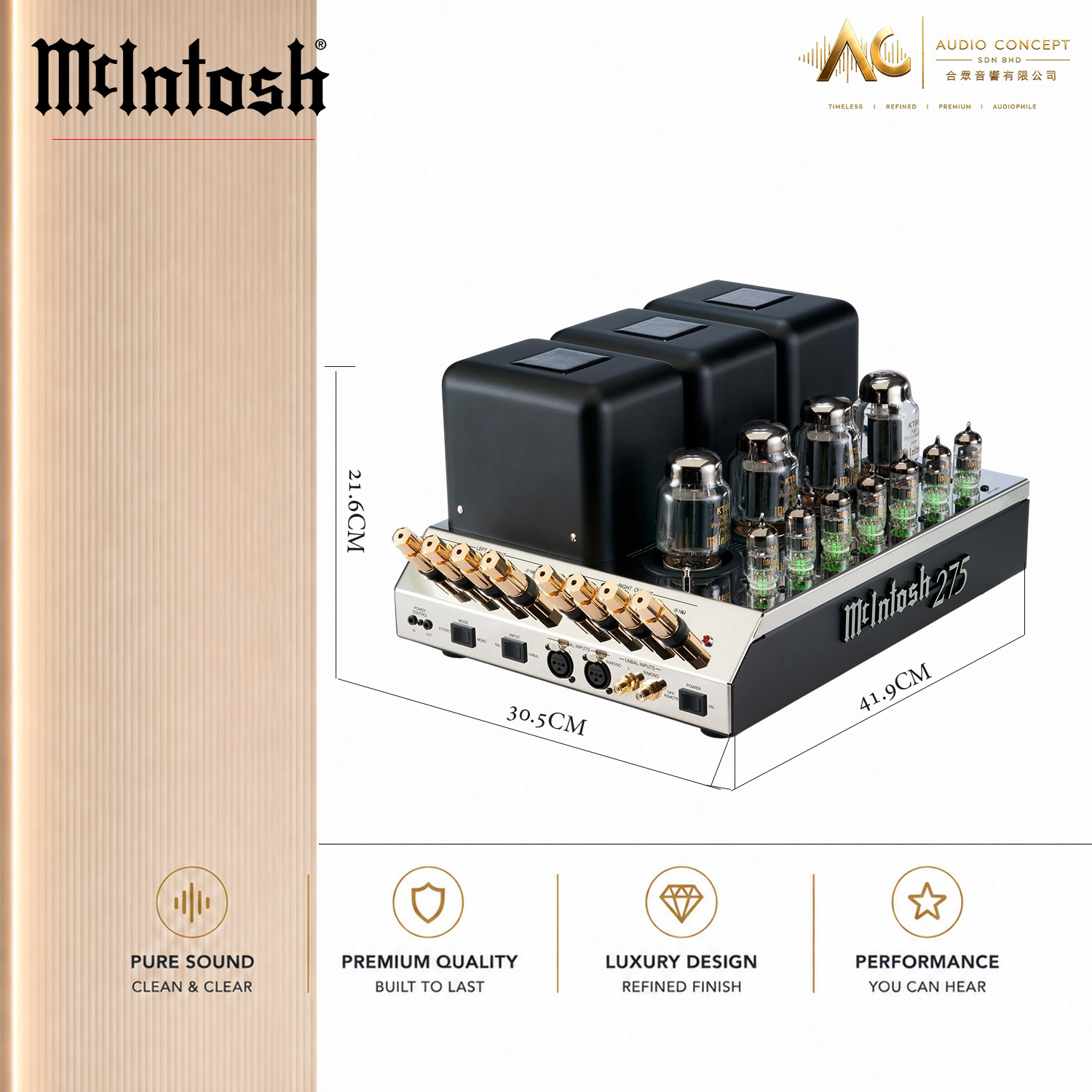 McIntosh MC275 / 2CH Vacuum Tube Power Amplifier - Image 9