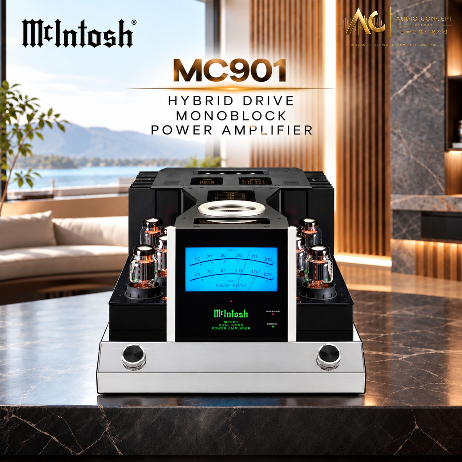 McIntosh MC901 Hybrid Drive Monoblock Power Amplifier