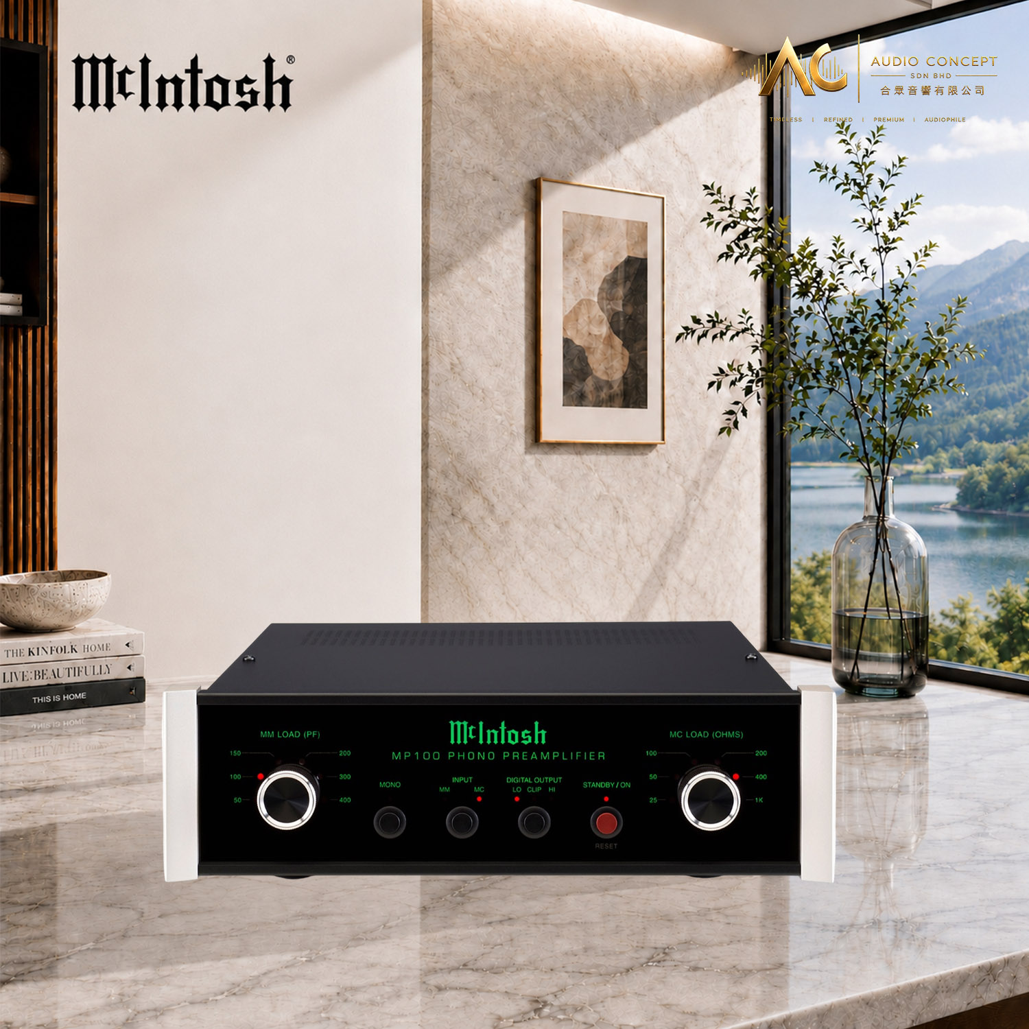 Mcintosh MP 100 2-Channel Solid State Phono Preamplifier - Image 4