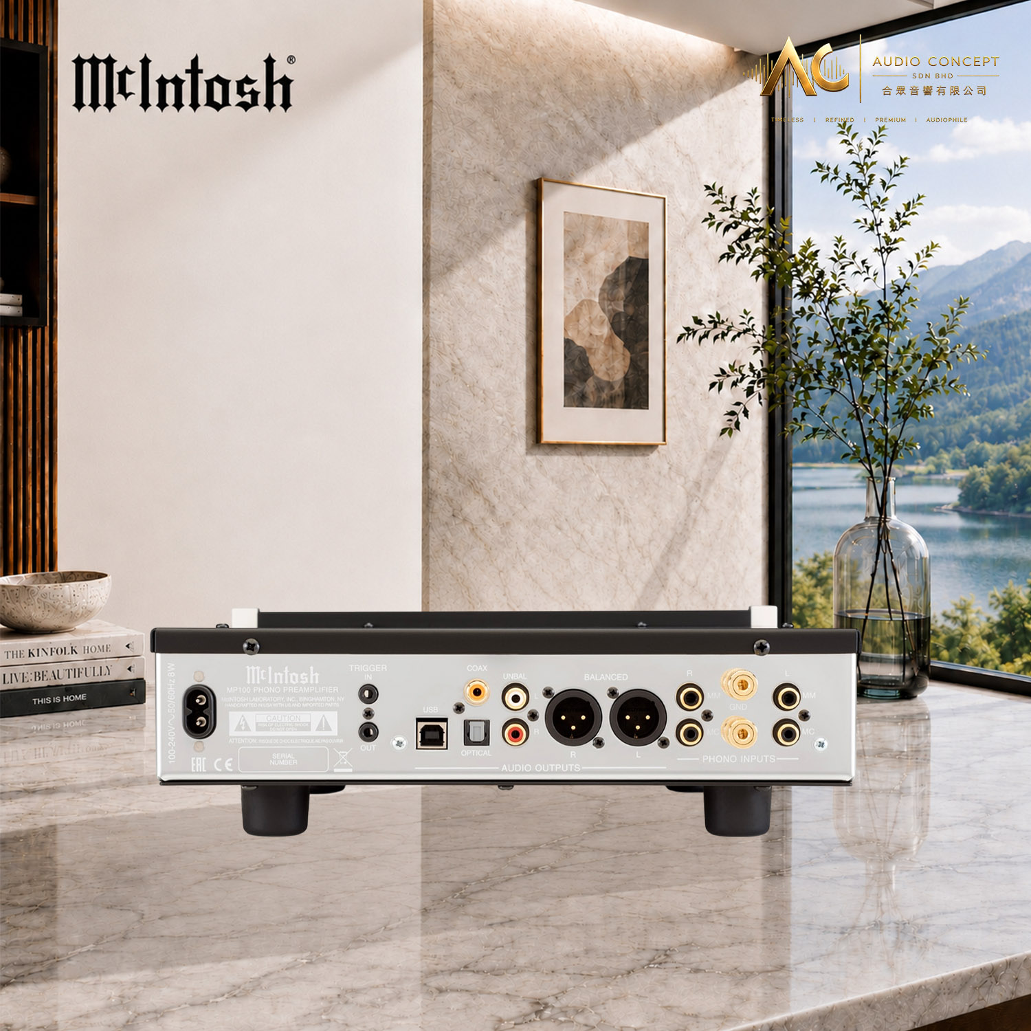 Mcintosh MP 100 2-Channel Solid State Phono Preamplifier - Image 5